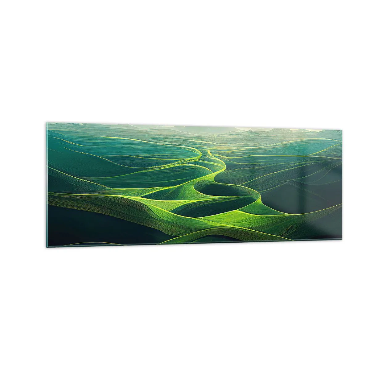 Glass picture - In Green Valleys - 140x50 cm