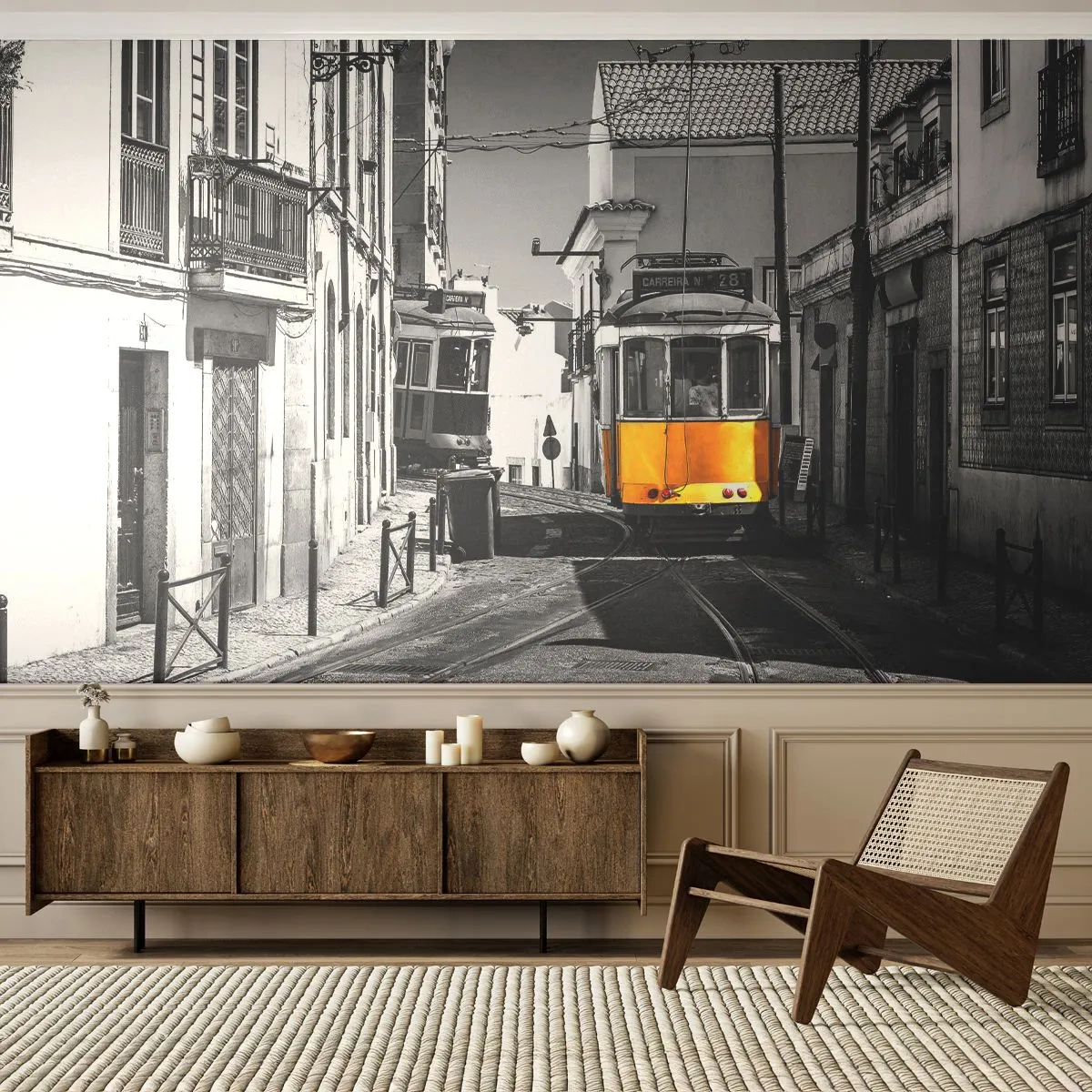 Photo Wallpaper Premium Sand - Spirit of Lisbon - City, Lisbon, Architecture - 200x140 cm