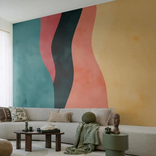 Self-Adhesive Photo Wallpaper Deluxe Sticker - Compatible Incompability - Abstraction, Piece, Modern Art. - 200x140 cm