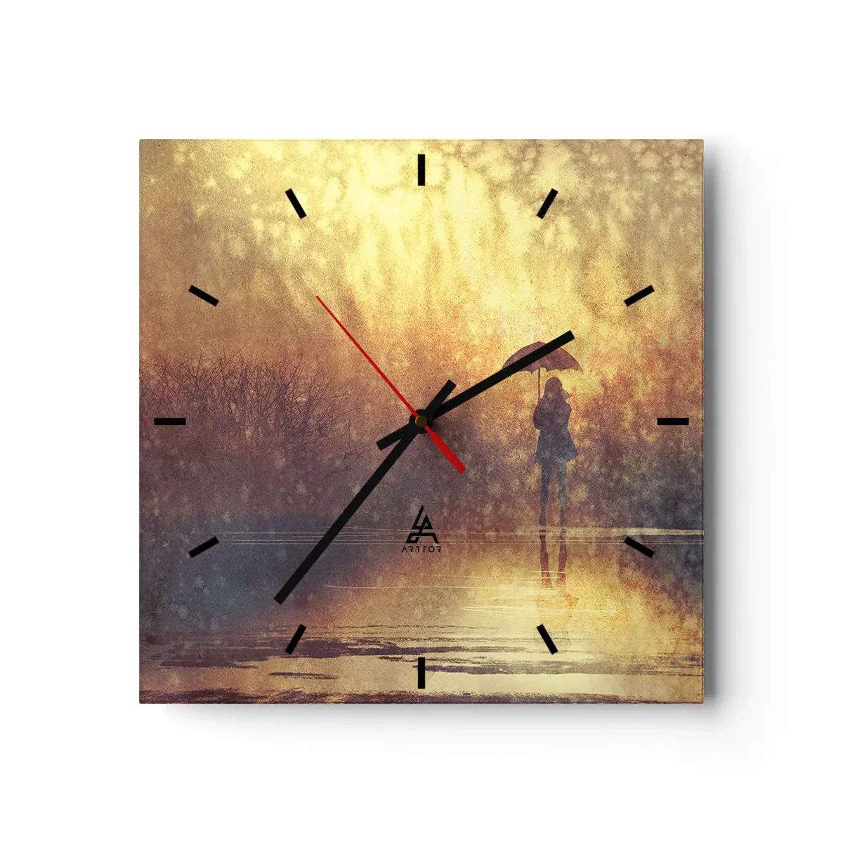 Wall clock - Clock on glass - I Think Someone Is Watching Me - 30x30 cm