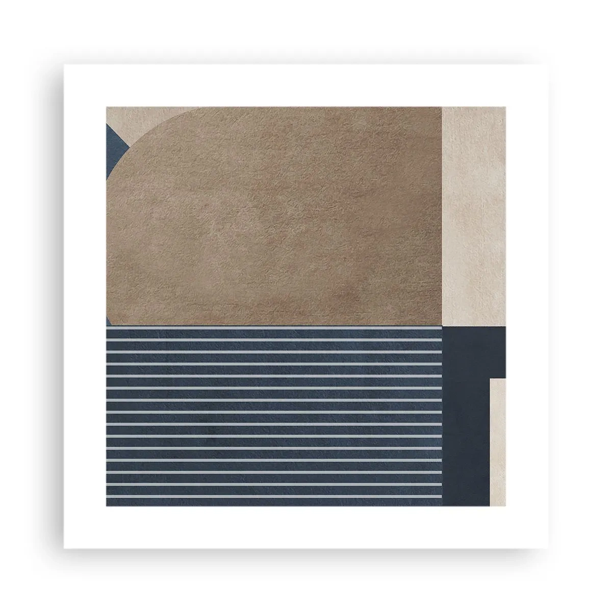 Poster - Composition of Simplicity and Curvature - 40x40 cm