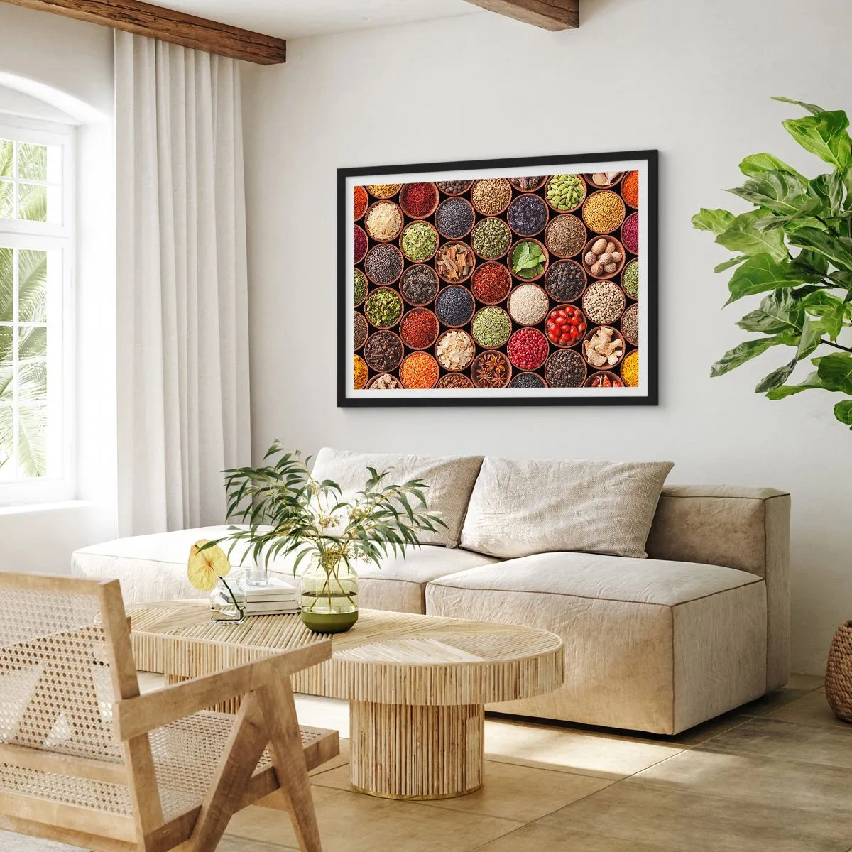 Poster in black frame - All Flavours of the World - 50x40 cm