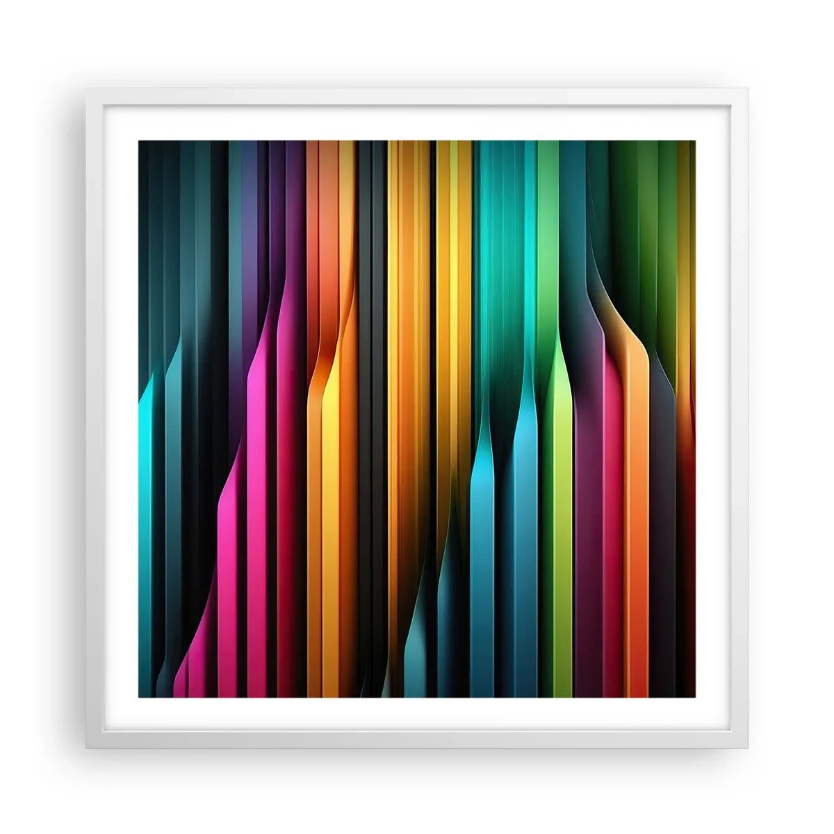 Poster in white frmae - Light Organs - 60x60 cm