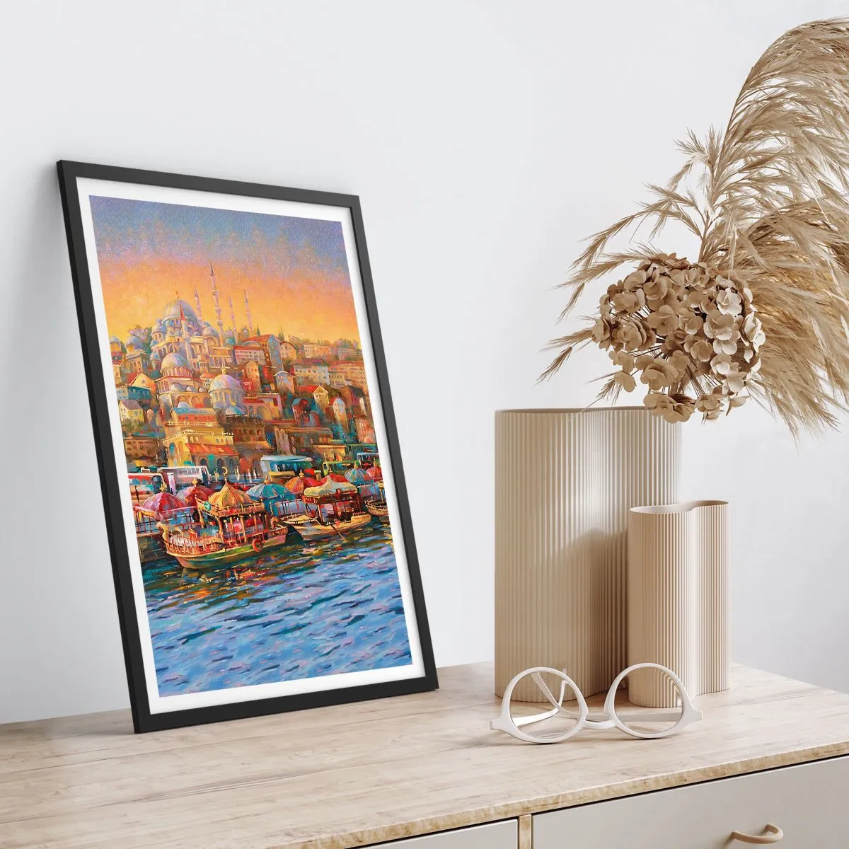 Poster in black frame - Istanbul Story - 40x50 cm