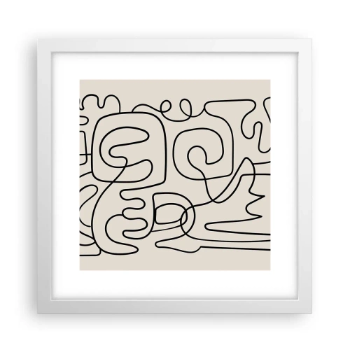 Poster in white frmae - Tracing - 30x30 cm