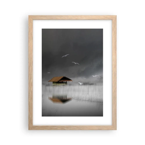 Poster in light oak frame - Shelter from the Rain - 30x40 cm
