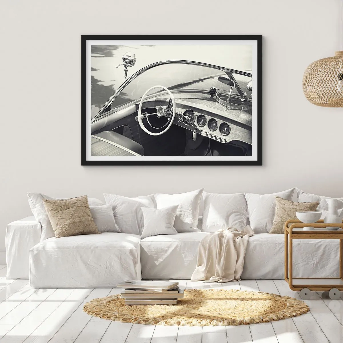 Poster in black frame - Weather for the Rich - 70x50 cm