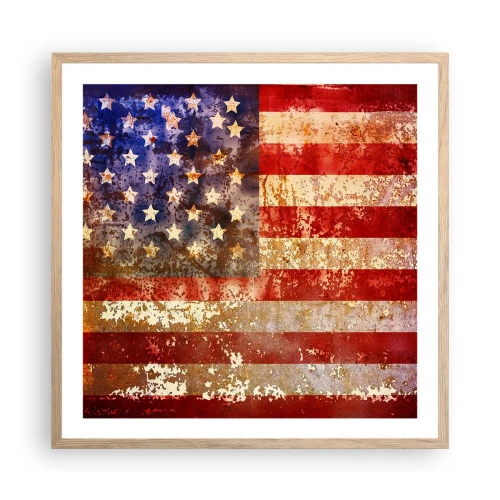 Poster in light oak frame - Glory Does Not Pass - 60x60 cm