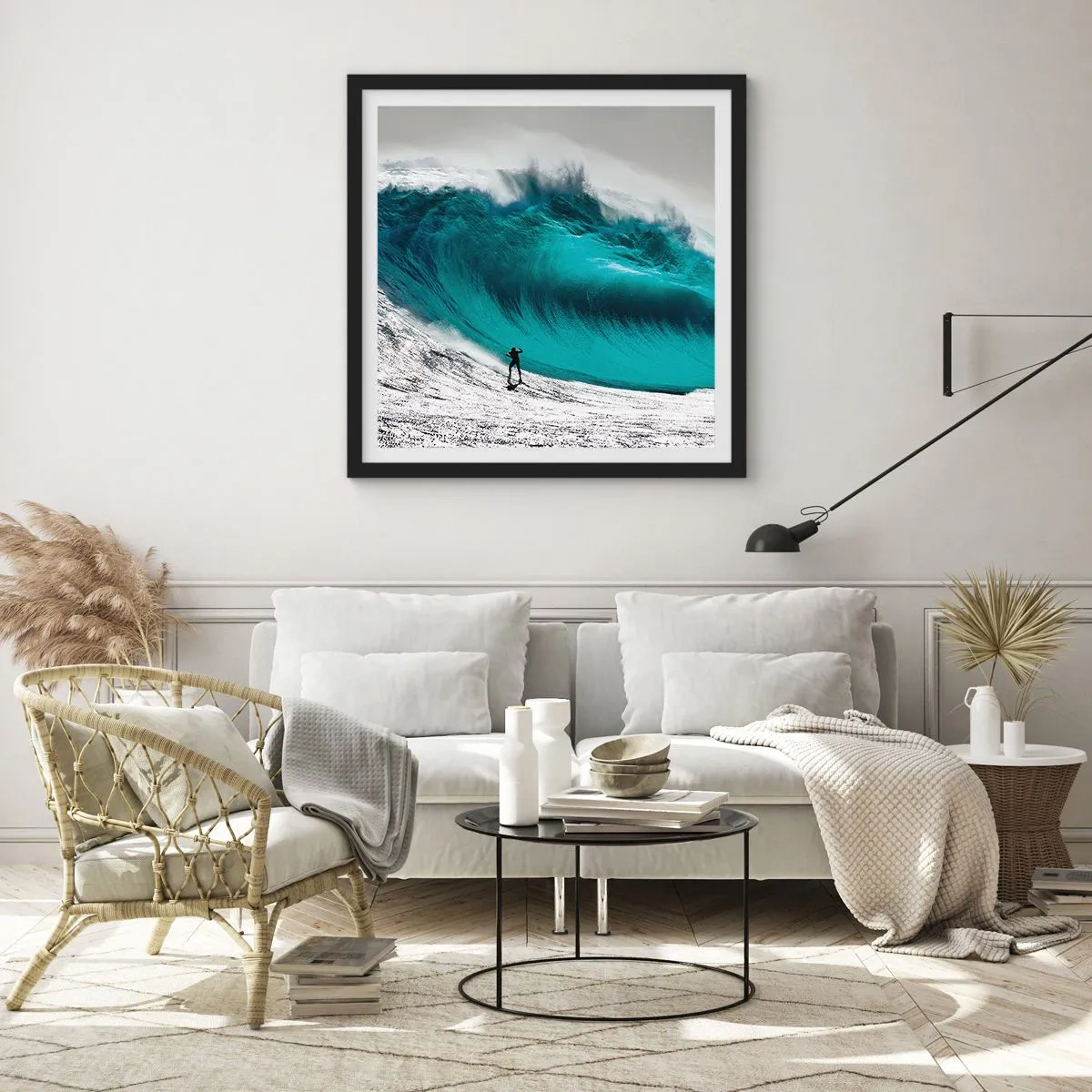 Poster in black frame - Challenge Accepted - 40x40 cm