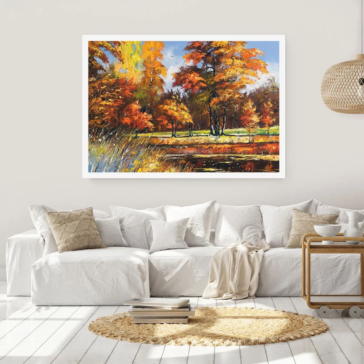 Poster - Landscape in Gold and Brown - 70x50 cm