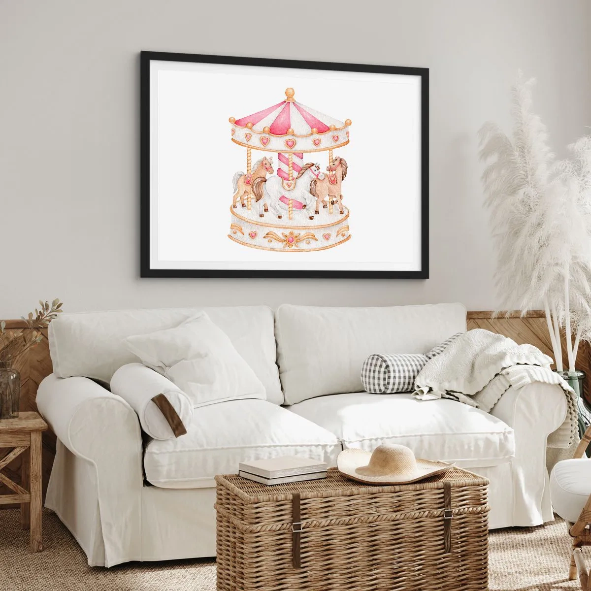 Poster in black frame - Sweet World of Childhood - 70x50 cm