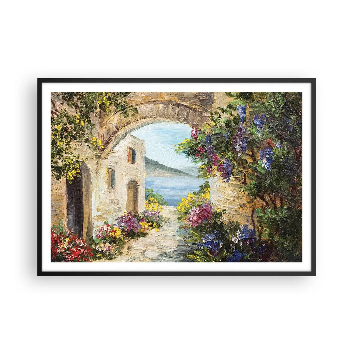 Poster in black frame - Charm of a Sea Province - 100x70 cm