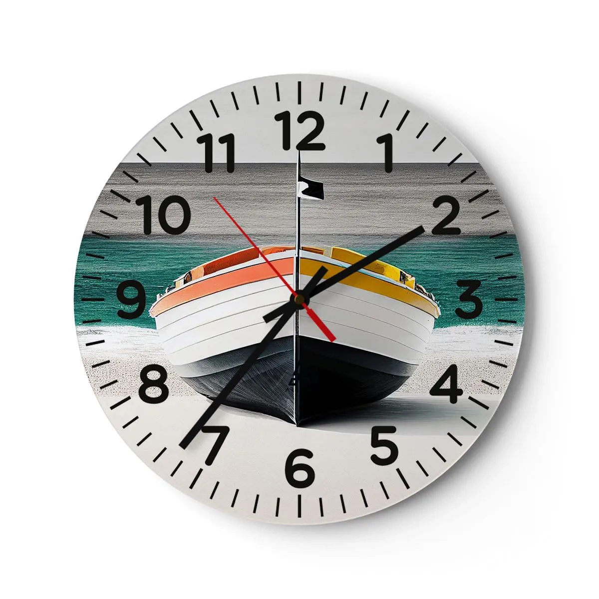 Wall clock - Clock on glass - In Its Place - 40x40 cm