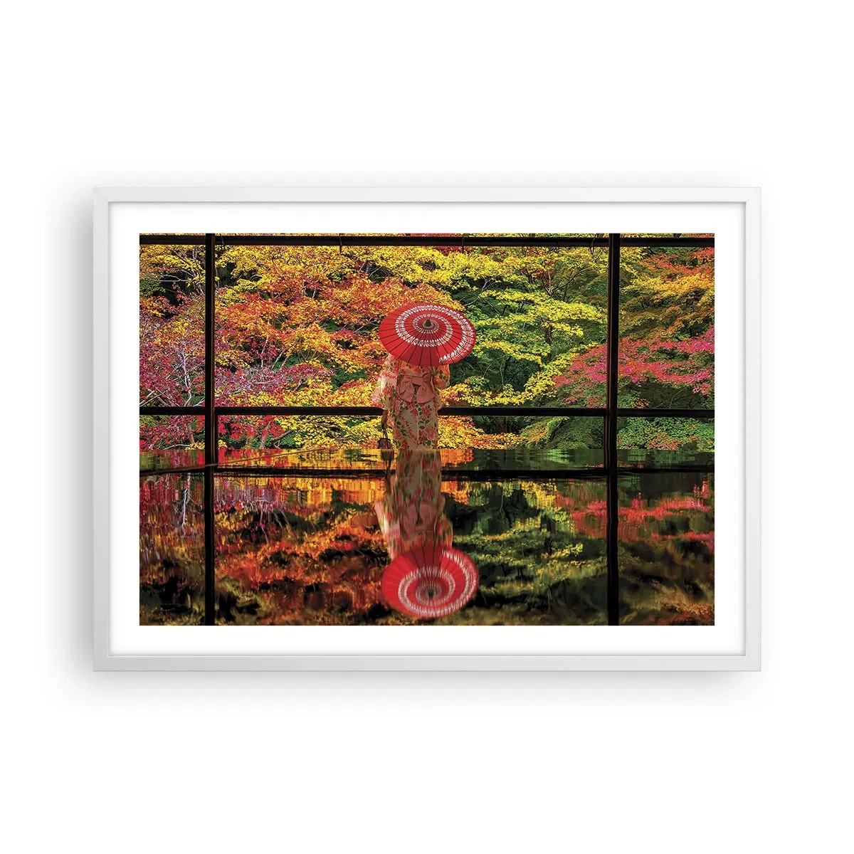 Poster in white frmae - In a Temple of Nature - 70x50 cm