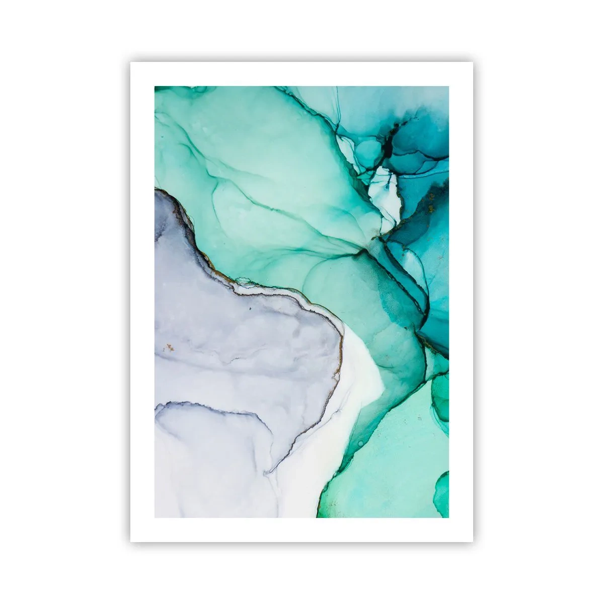 Poster - Study in Turquoise - 50x70 cm