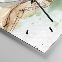 Clock face with lines