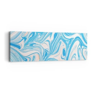 Canvas picture - Floodplain in Turquoise - 90x30 cm