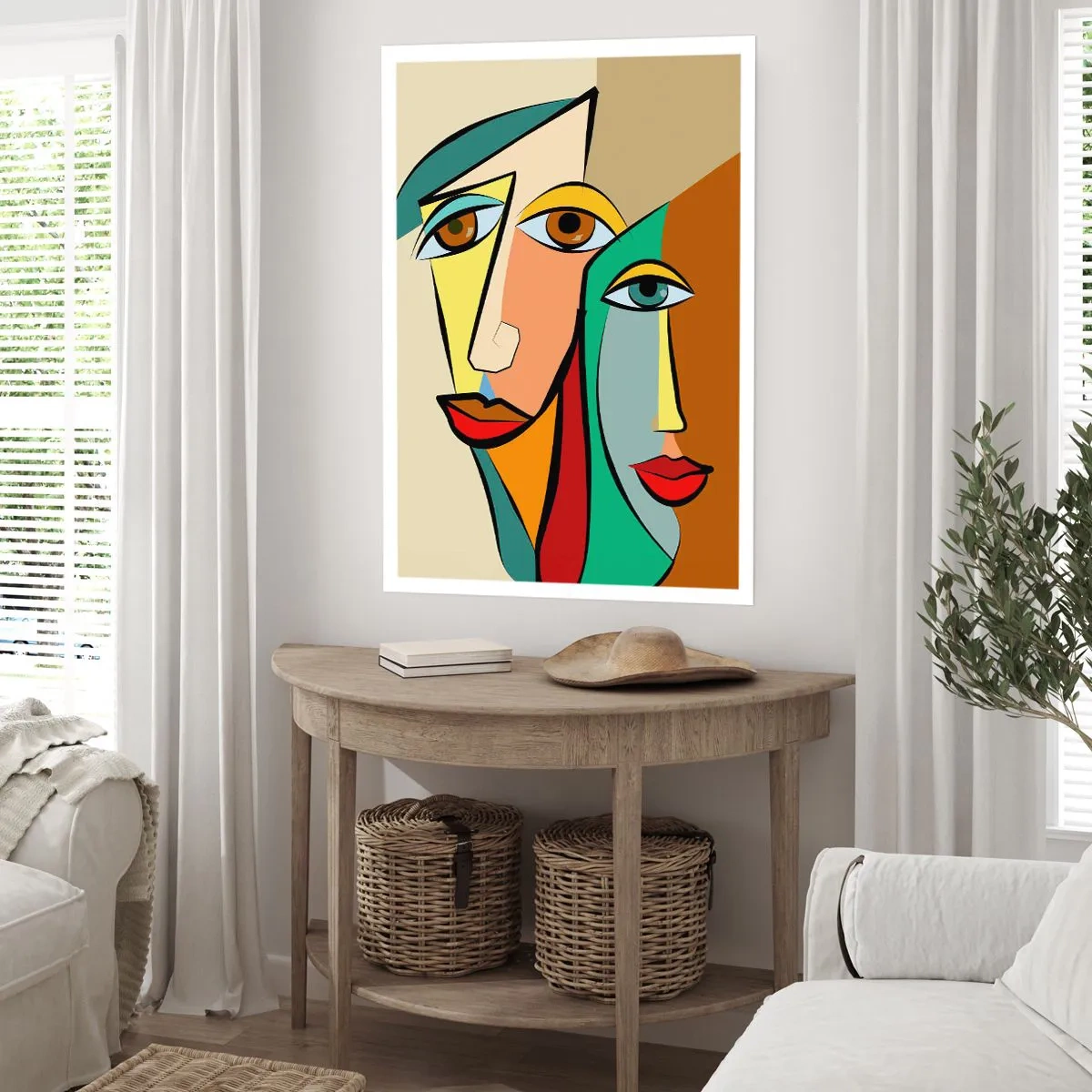 Poster - Cubist Couple - 50x70 cm