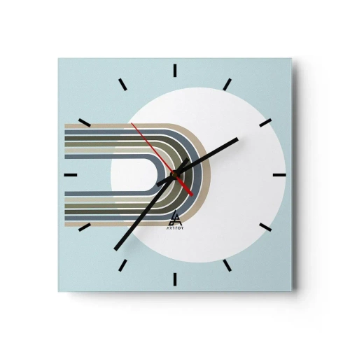 Wall clock - Clock on glass - Irresistible Attraction - 40x40 cm