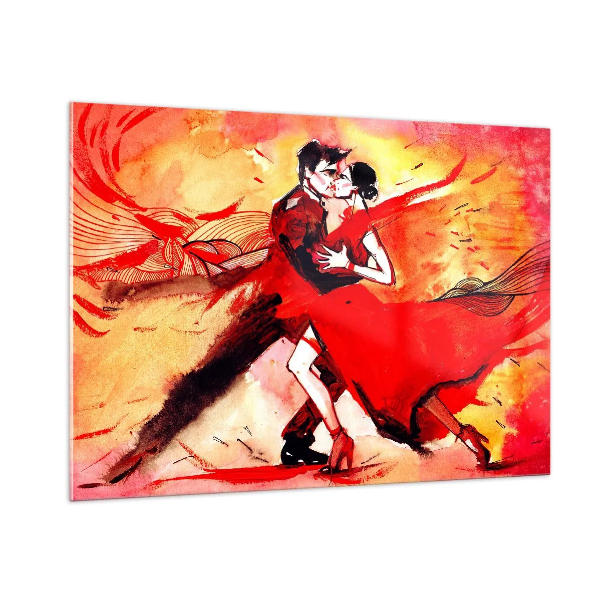 Glass picture - Purple Rhythm of Passion - 100x70 cm