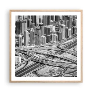 Poster in light oak frame - Dubai - Impossible City - 60x60 cm