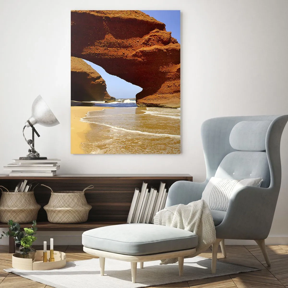 Glass picture - Water and Wind through Thousands of Years - 50x70 cm