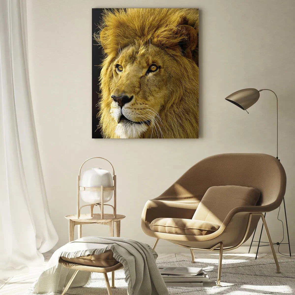 Glass picture - Portrait of a King - 50x70 cm