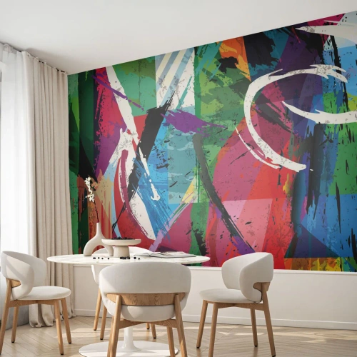 Photo Wallpaper Standard Eco - Fast, Vividly and Jamming - Abstraction, Piece, Modern Art - 400x280 cm