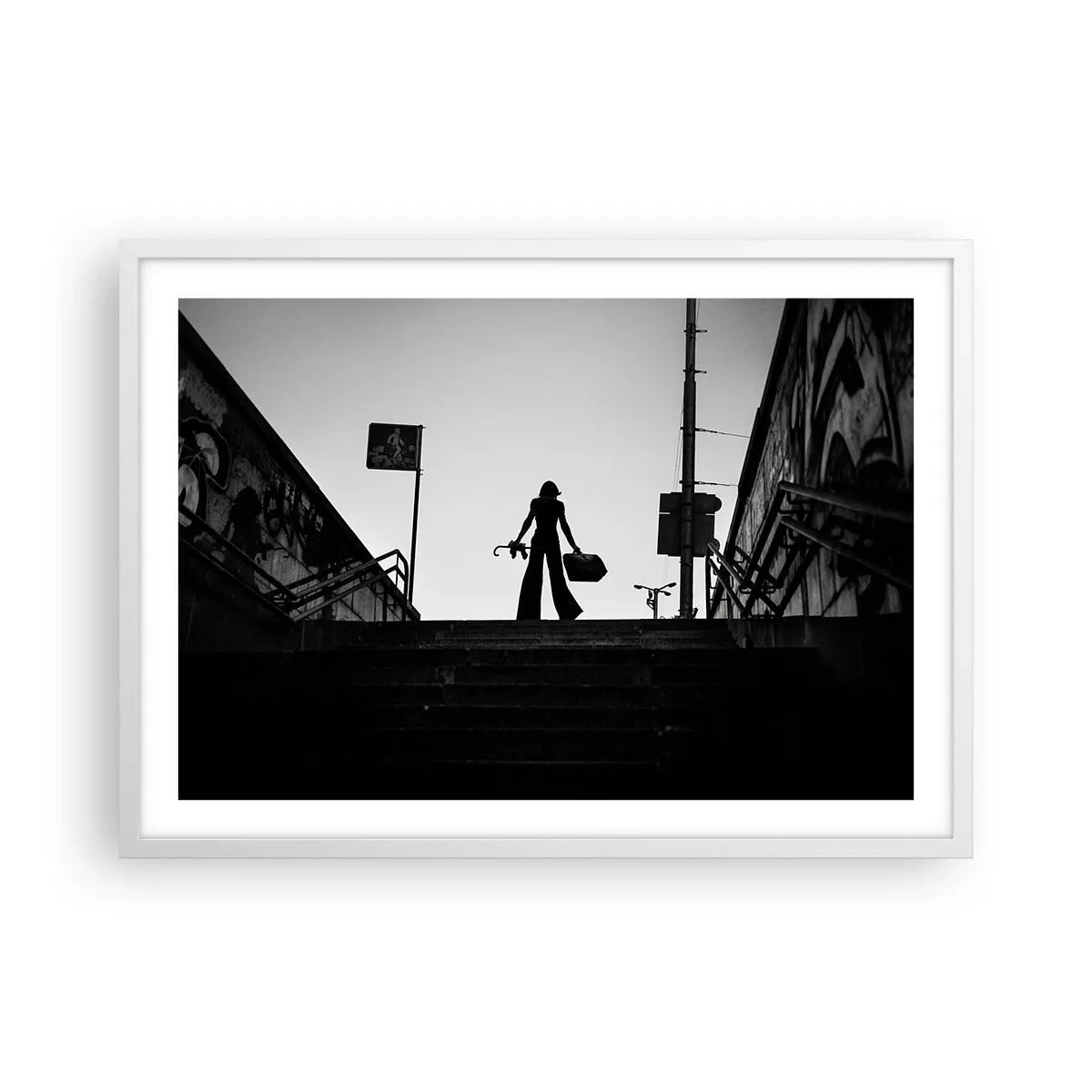 Poster in white frmae - City Wander - 70x50 cm