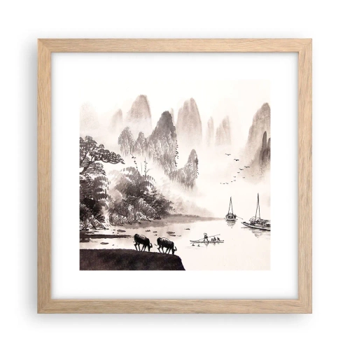 Poster in light oak frame - Everyday Life in the East - 30x30 cm