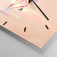 Clock face with lines