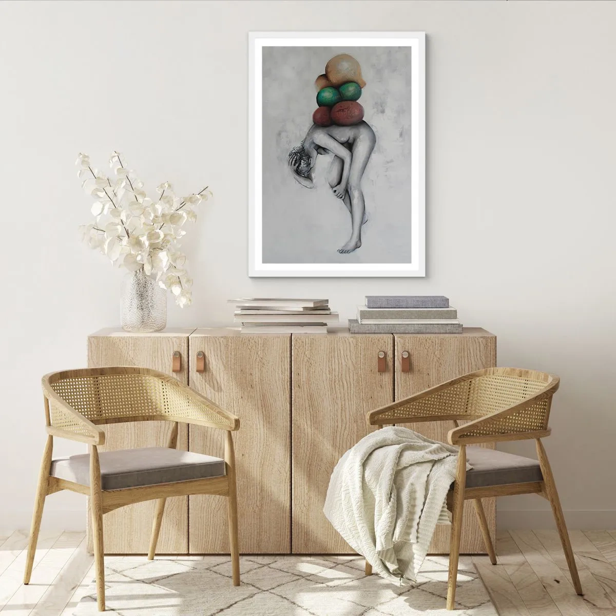 Poster in white frmae - Weight of Life - 50x70 cm