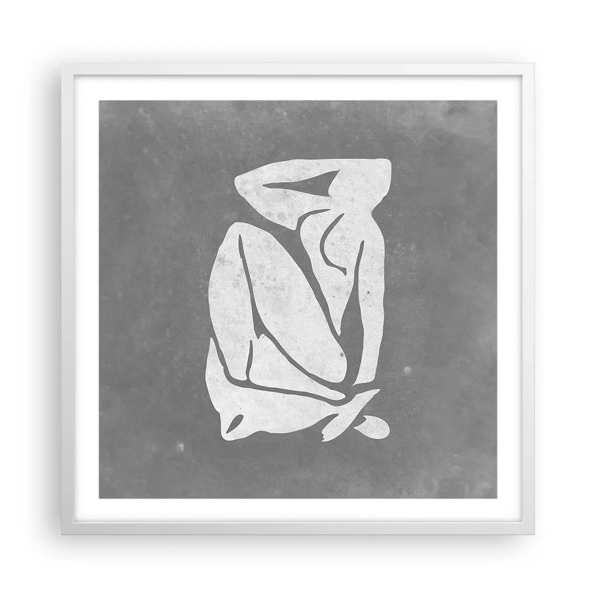 Poster in white frmae - Lost in Thoughts - 60x60 cm