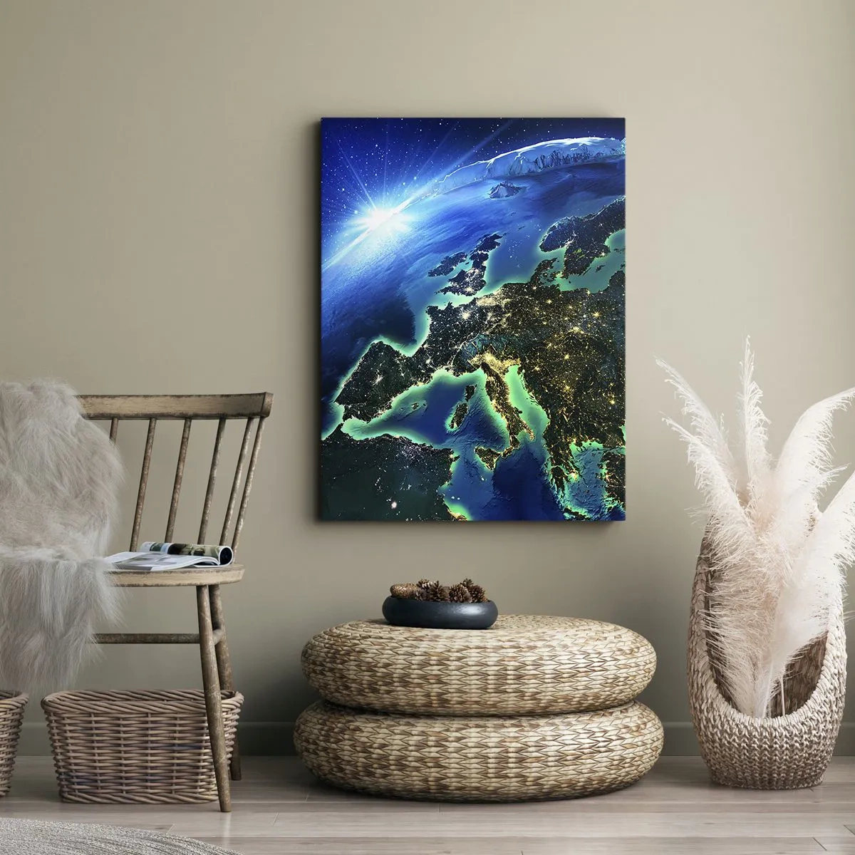 Canvas picture - Sparkling Europe - 55x100 cm