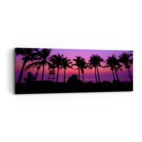 Canvas picture - Evening under the Palms - 90x30 cm