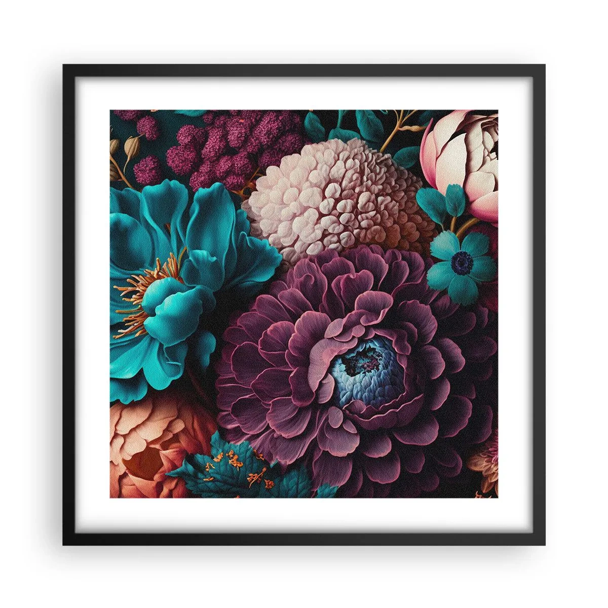 Poster in black frame - Rich Nature - 50x50 cm