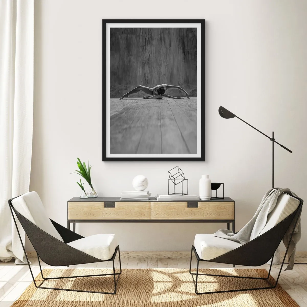 Poster in black frame - Found Symmetry - 40x50 cm