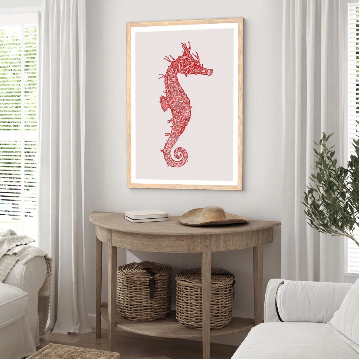 Poster in light oak frame - Intricate Creation - 50x70 cm