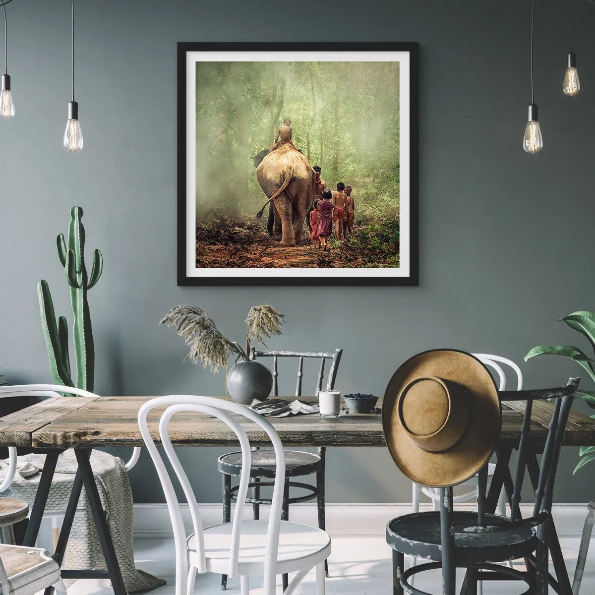 Poster in black frame - New Jungle Book - 60x60 cm