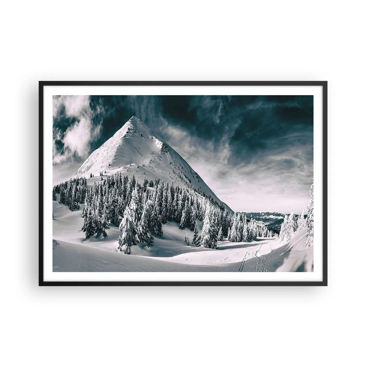 Poster in black frame - Land of Snow and Ice - 100x70 cm
