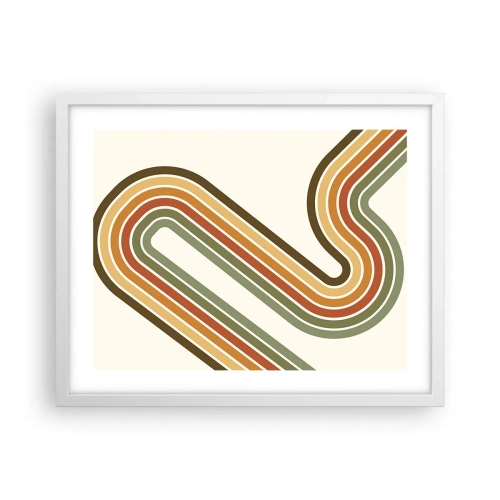 Poster in white frmae - Zigzaging towards the Goal - 50x40 cm