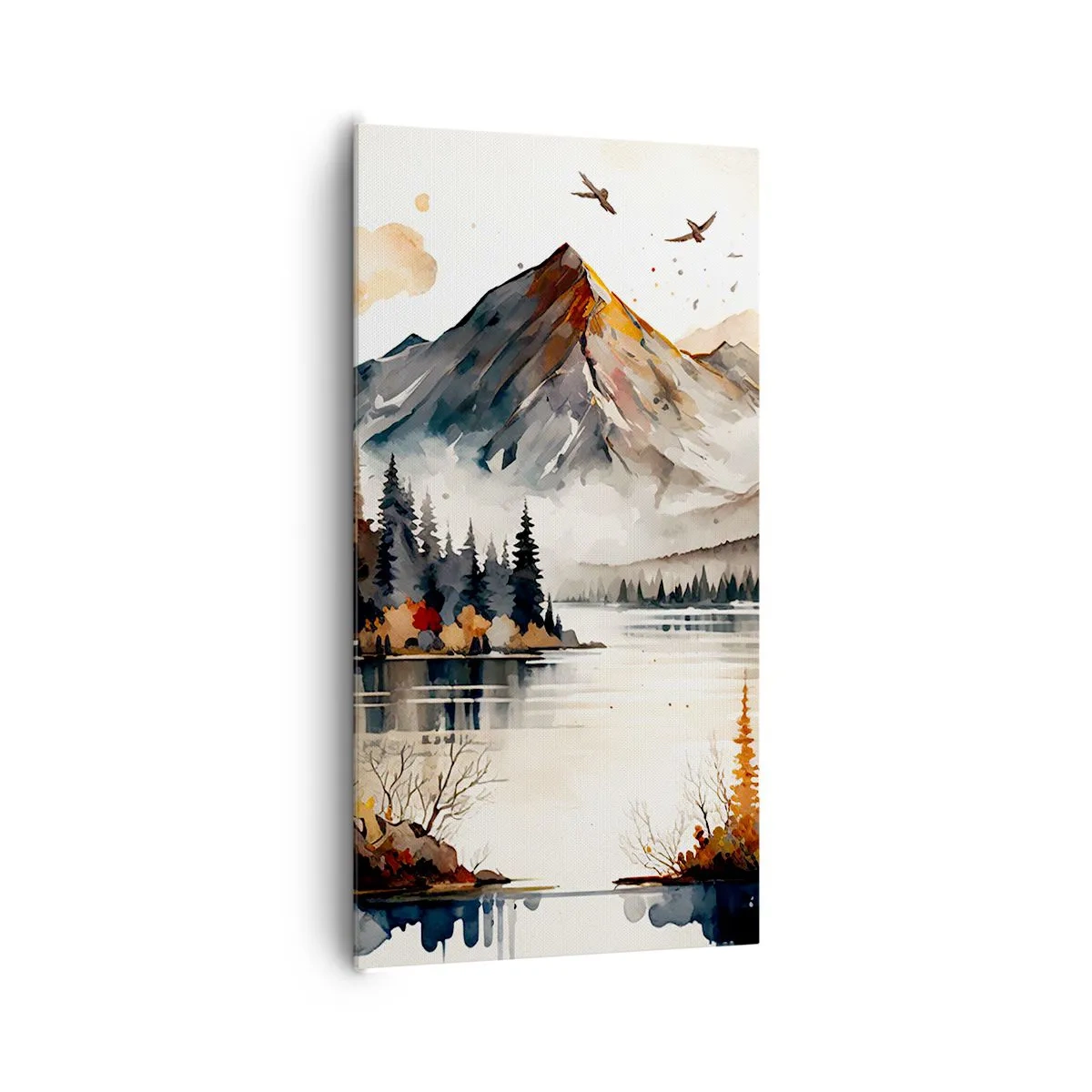 Canvas picture - Golden Autumn in the Mountains - 65x120 cm