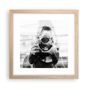 Poster in light oak frame - Creator and the Creation - 30x30 cm