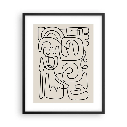 Poster in black frame - Tracing - 40x50 cm