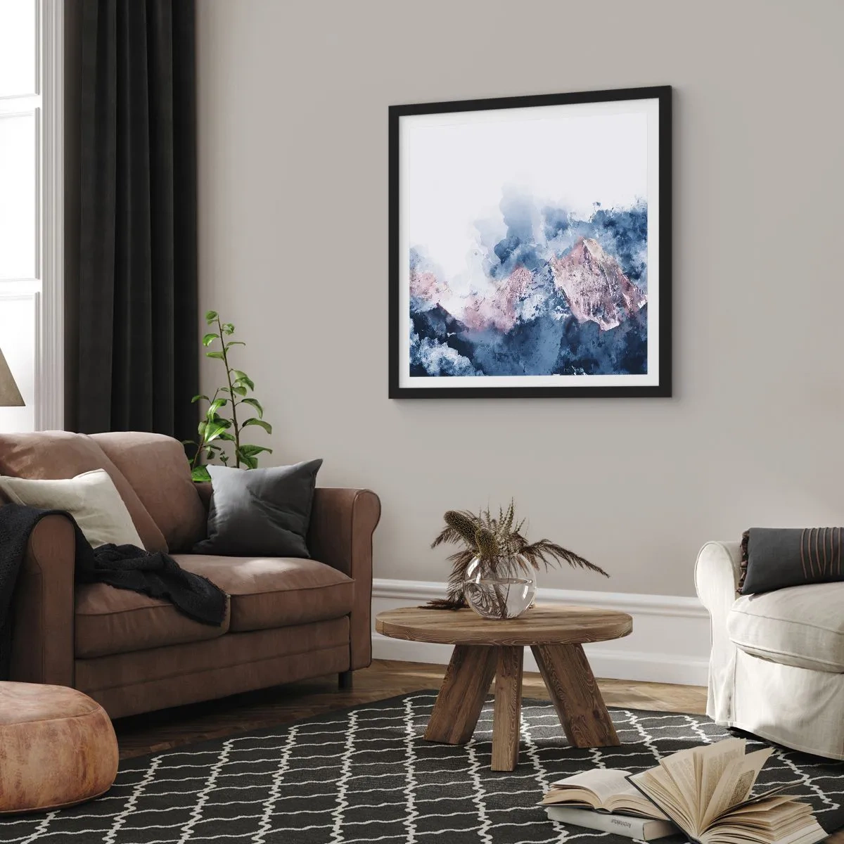 Poster in black frame - Those Summits! - 50x50 cm