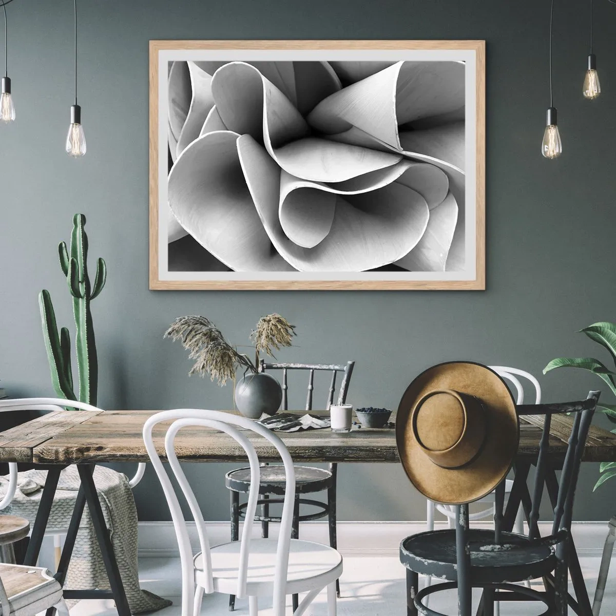 Poster in light oak frame - It Is Happening in Space - 100x70 cm