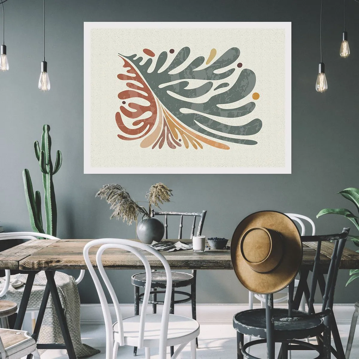 Poster - Multicolour Leaf - 100x70 cm