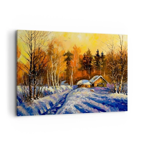 Canvas picture - Winter Impression in the Sun - 100x70 cm