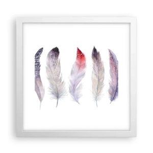 Poster in white frmae - Delicate Like Pink Fog - 30x30 cm