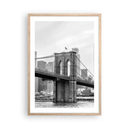 Poster in light oak frame - New York Style - 50x70 cm